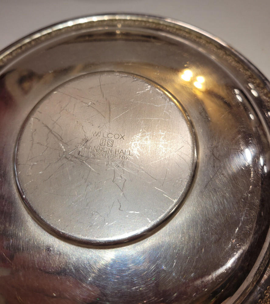 Wilcox IS Intern'l Silver Plate Brandon Hall Handled Sauce Bowl w Under Plate