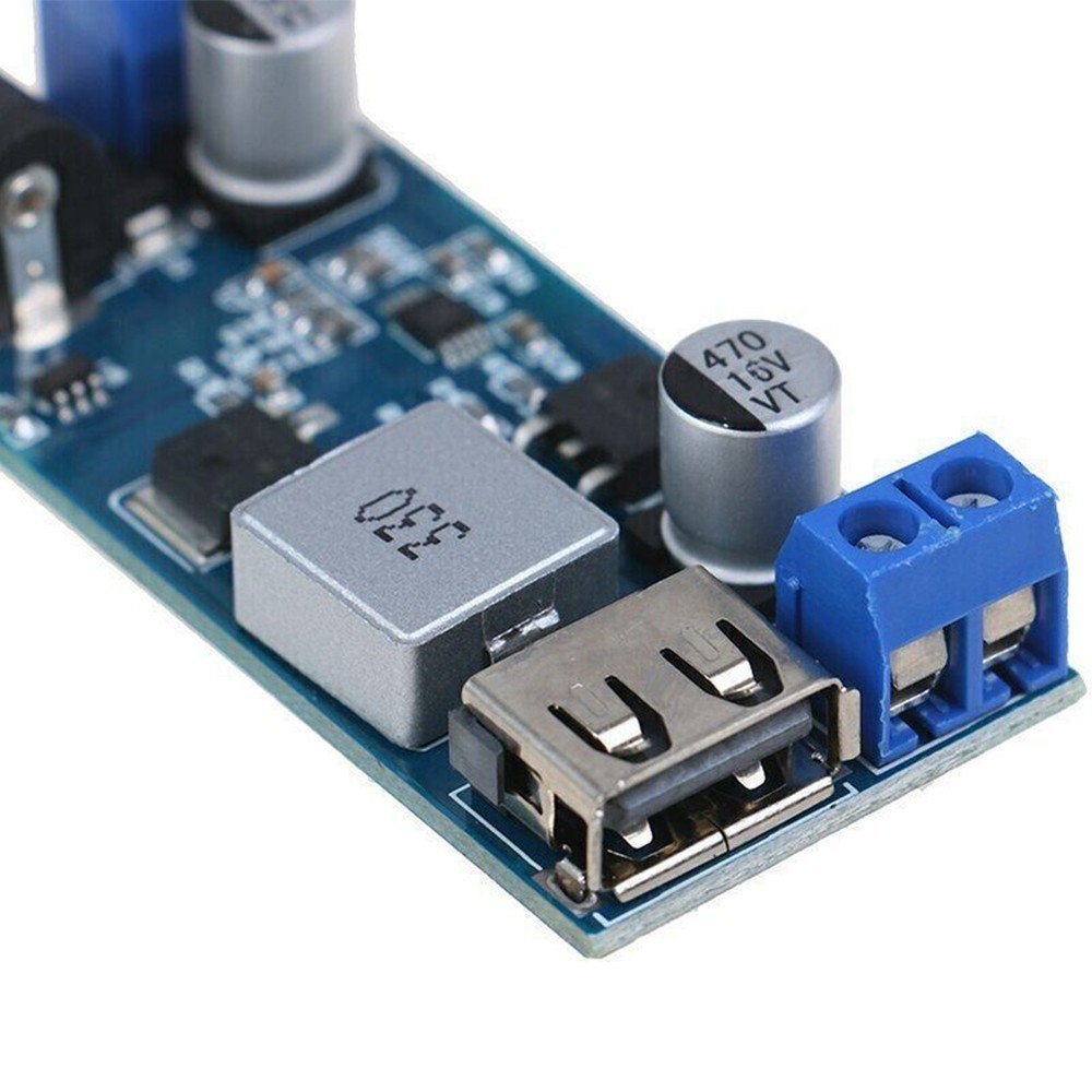 Compact and Reliable 24V 12V to 5V 5A Step Down Power Supply USB Module