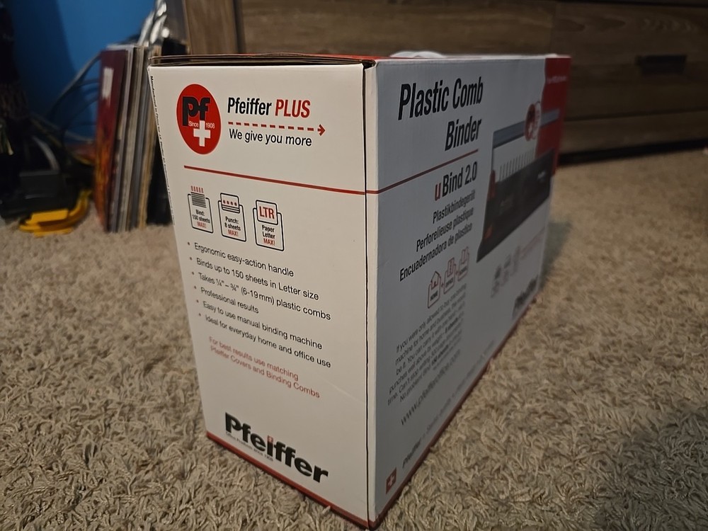 Plastic Binding Machine uBind 2.0, Punches up to 8 Sheets at a Time & Binds 150