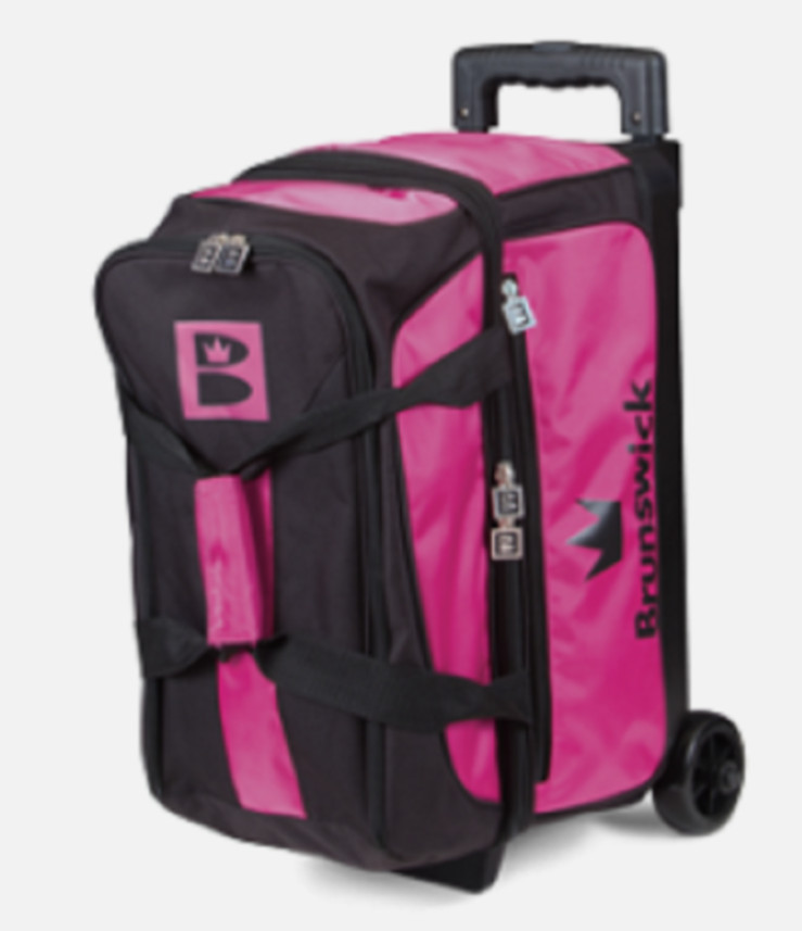 Brunswick Blitz Black/Pink 2 Ball Roller Bowling Bag