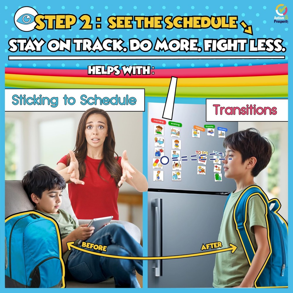Autism Daily Visual Schedule & Timer for Kids Learning & Special Education