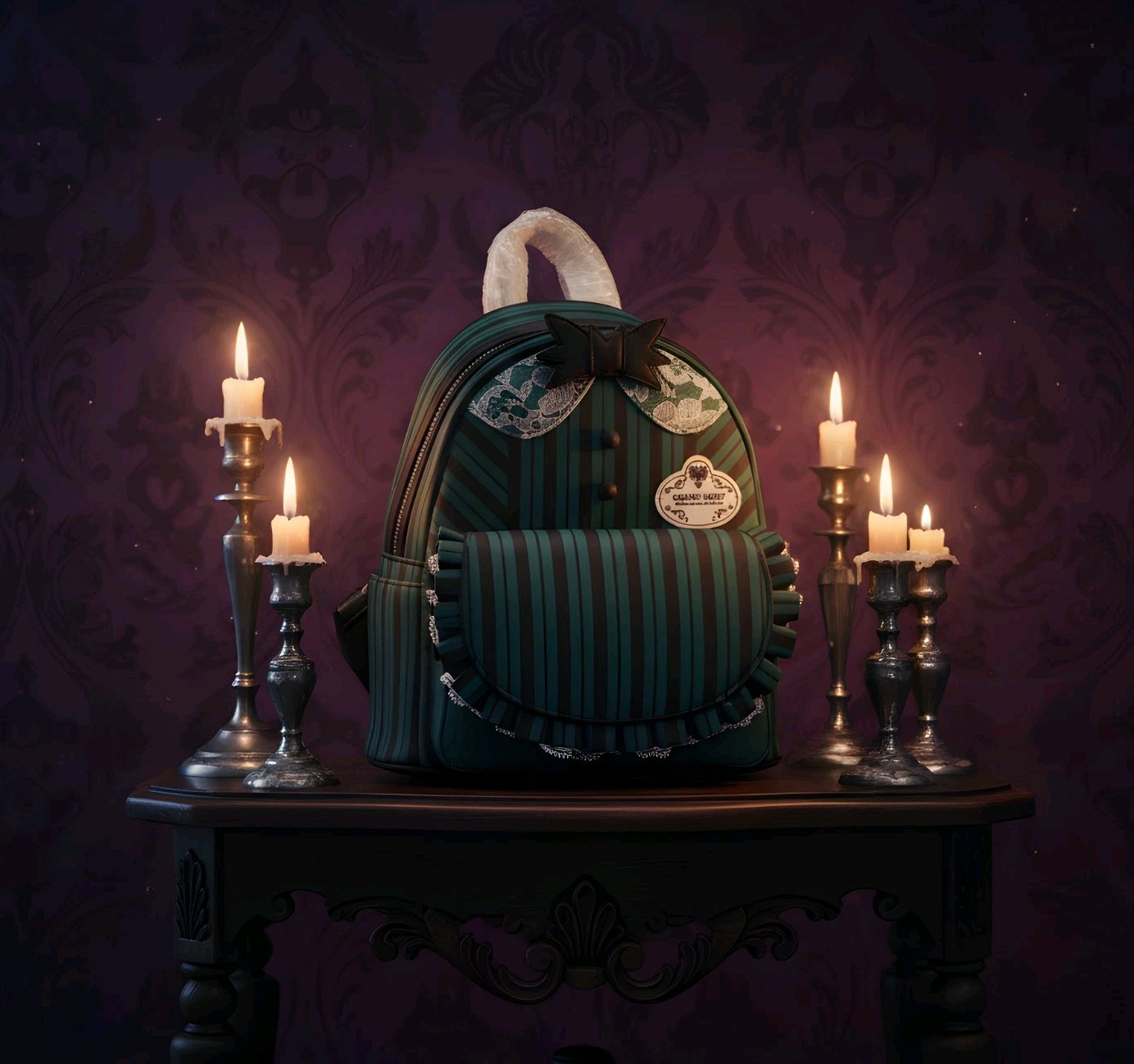 Disney Parks Haunted Mansion Ghost Host Tag Mini Backpack Loungefly