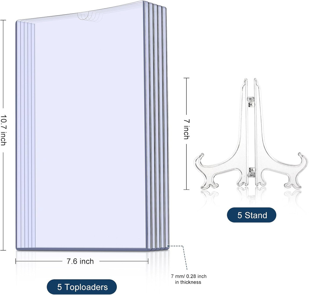Zonon 5 Set Comic Book Display Case Set, Include Comic Book Sleeves and Clear Pl