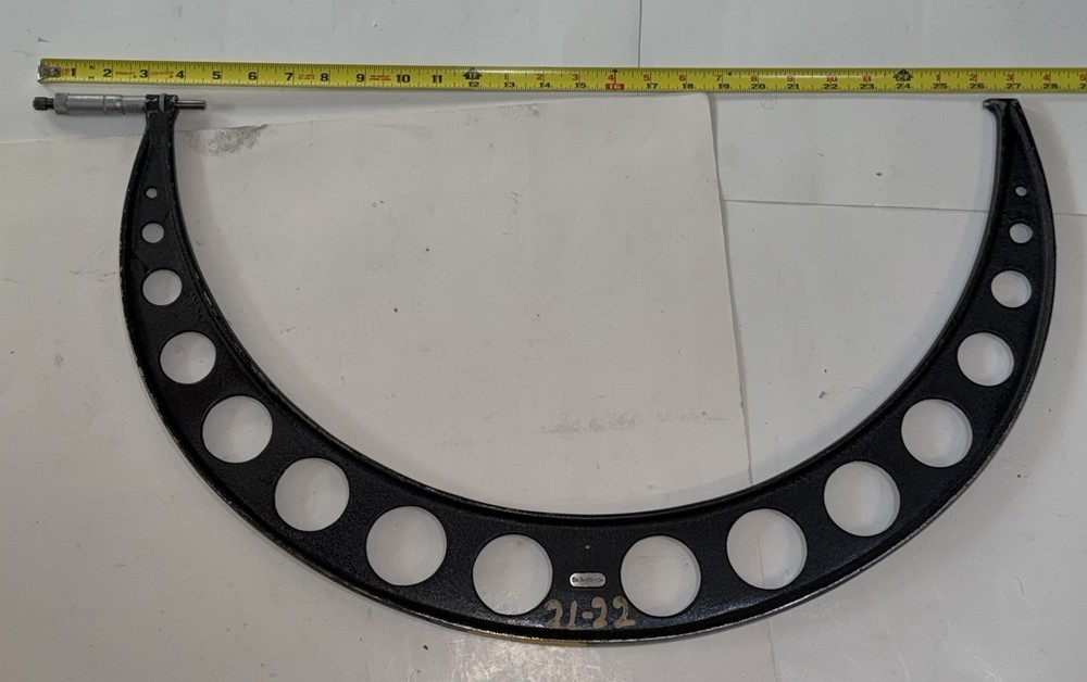 Starrett 21” – 22”  Outside Micrometer #436 Ratcheting Locking