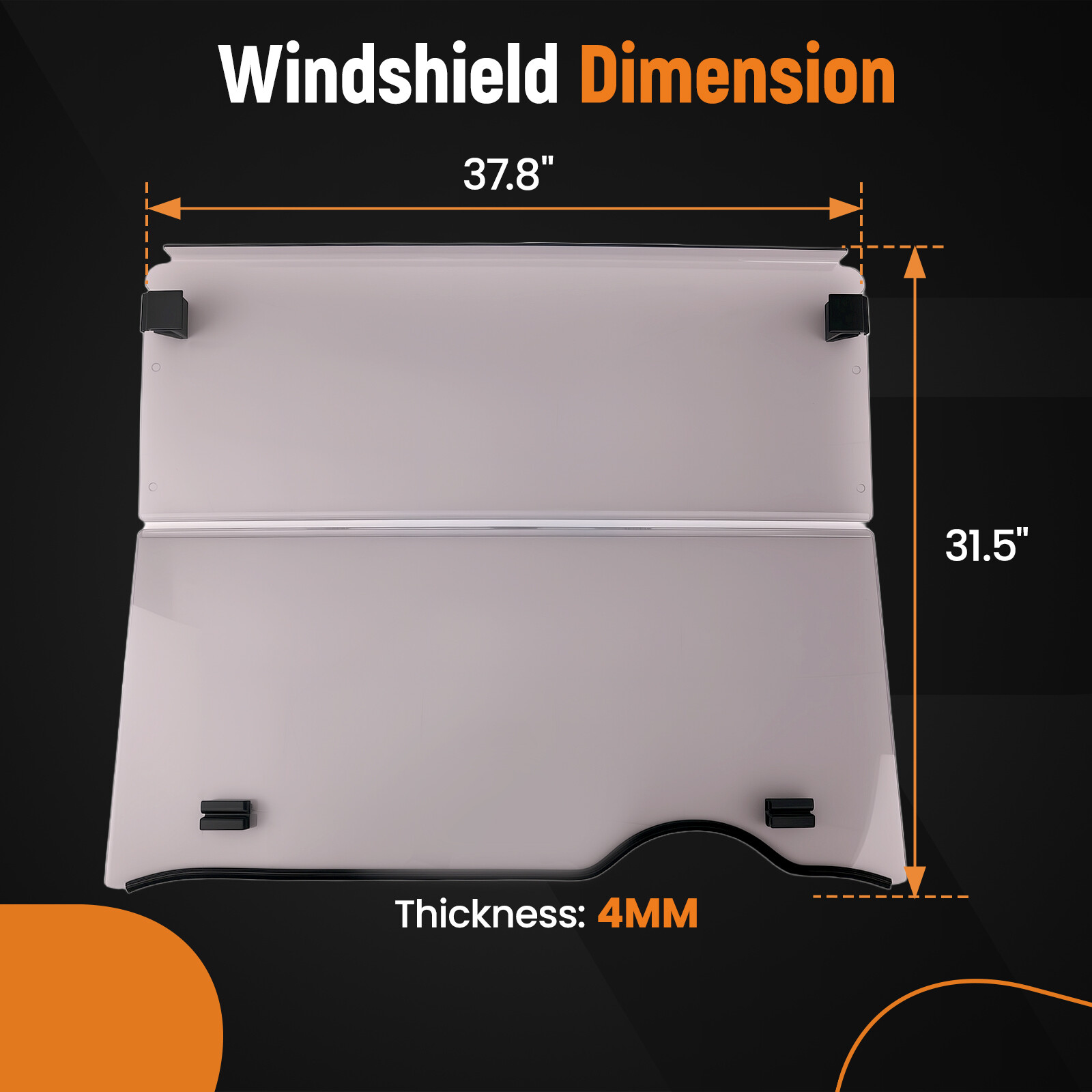 Clear Windshield for EZGO RXV 2008-UP Folding Style In Box Golf Cart Part