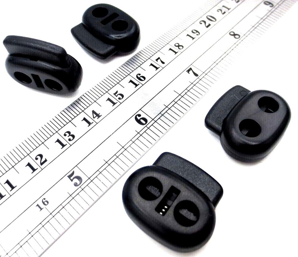 Spring Loaded Drawstring Slide Lock For 3/16" Thick String Sweat Pant Shorts Hat