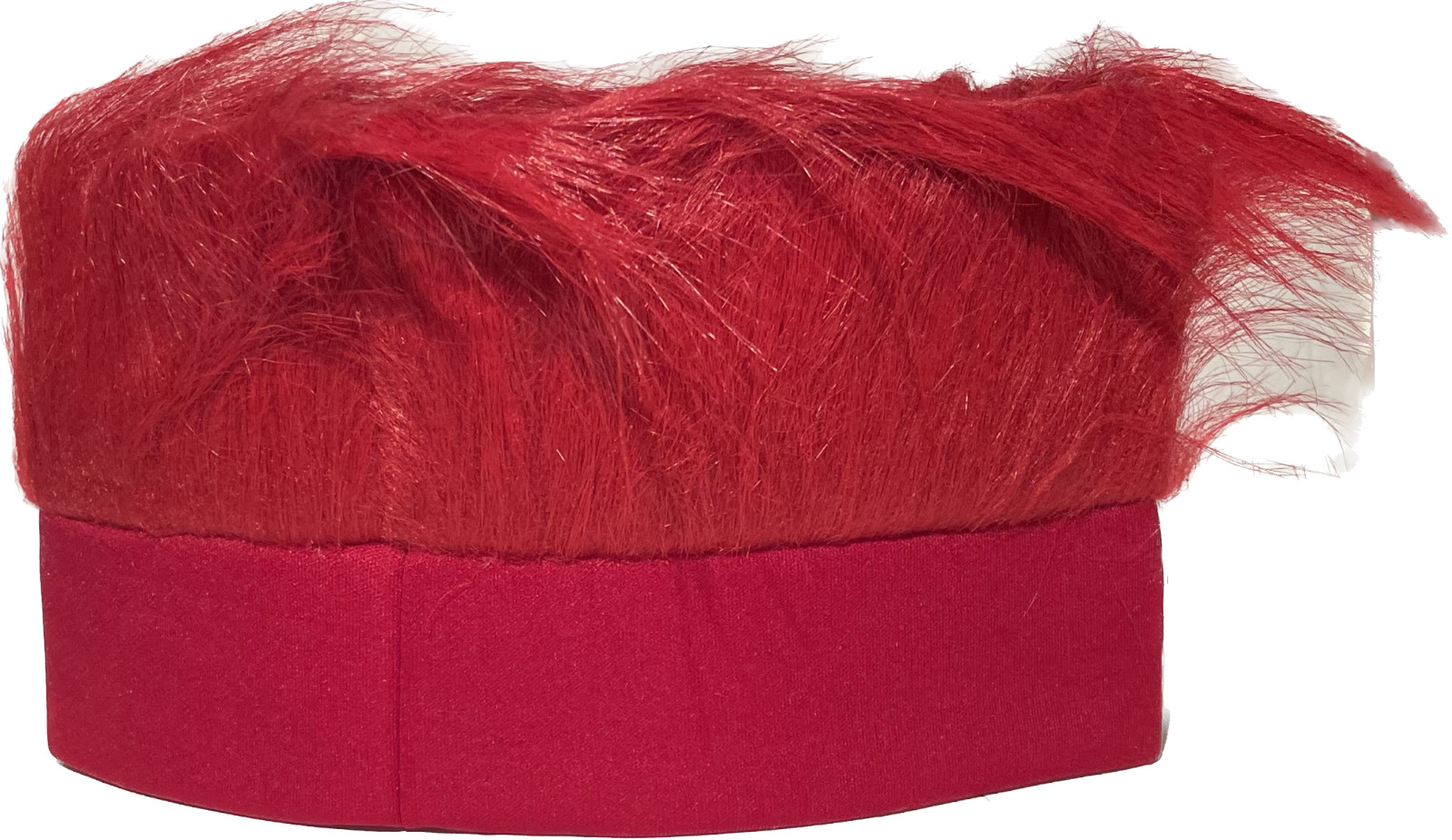 Burgundy Red Fur Headband Funny Clown Wig Punk Spike Hair Hat