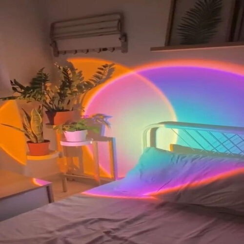 Romantic Sunset Lamp USB Led Decor Atmosphere Light Projector 16Colors
