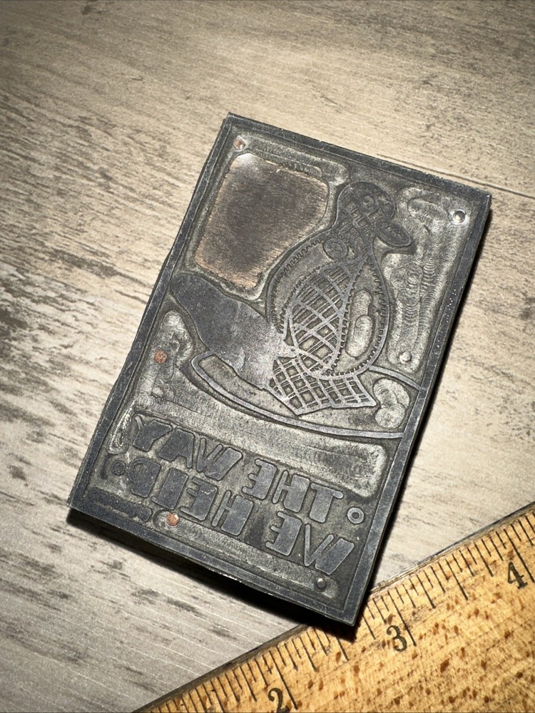 Printing Block “ The Way We Help “ Unknown Image, Penguin??