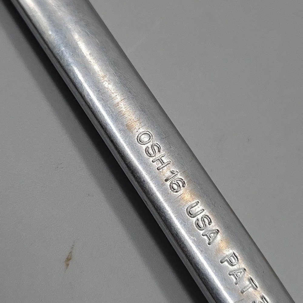 Snap-On Tools OSH16 Chrome 1/2” Combination Wrench, 6 Point USA