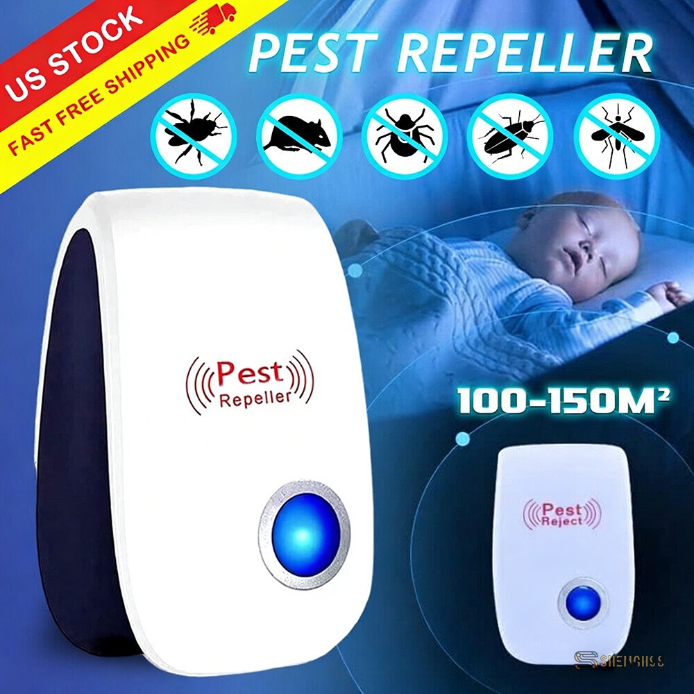 Ultrasonic Pest Repeller Plug in - Electronic Insect Mice Bug Control Defender