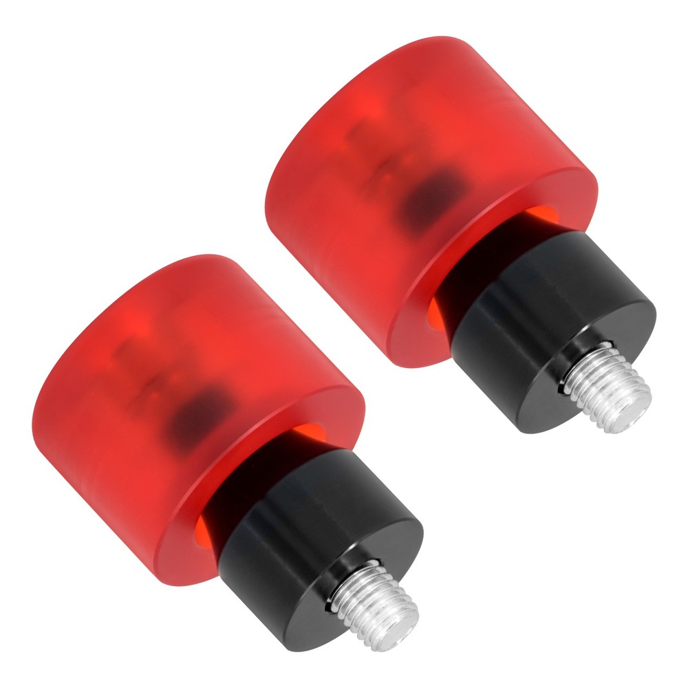 2x Engine Protective Guards Crashs Bars Red M12 End Balls Protector For Harley