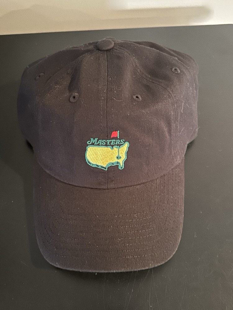 NWT Black Augusta Masters Adjustable Slouch Unstructured Golf Hat Cap