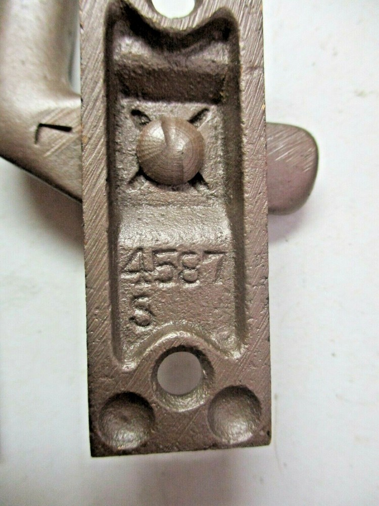 4587S Solid Brass Casement Window Bronze Locking Handle Left Hand Vintage 1950s
