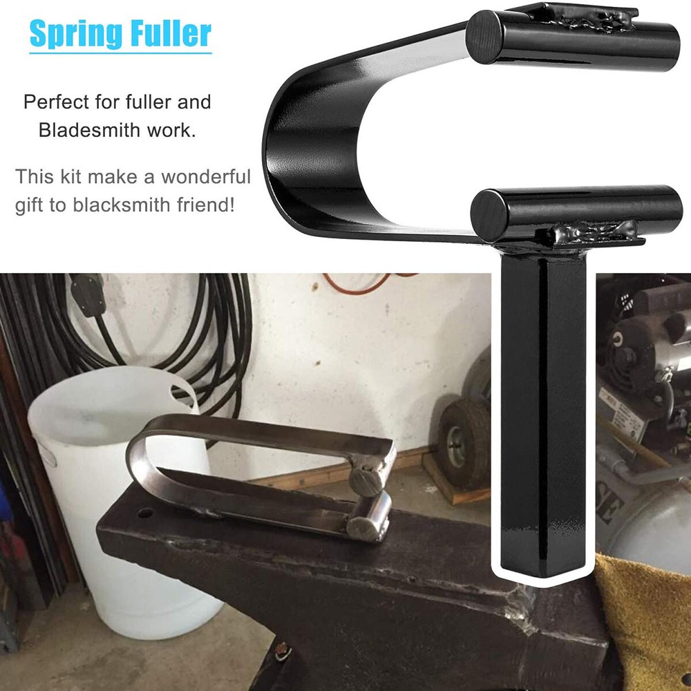 3/4" Blacksmith Anvil Forge Hardy Tools Set Cut Creasing Stake Spring Fuller