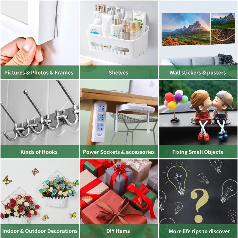3x Strong Adhesive Double Sided Tape Heavy Duty,Super Clear Thin Two Sided