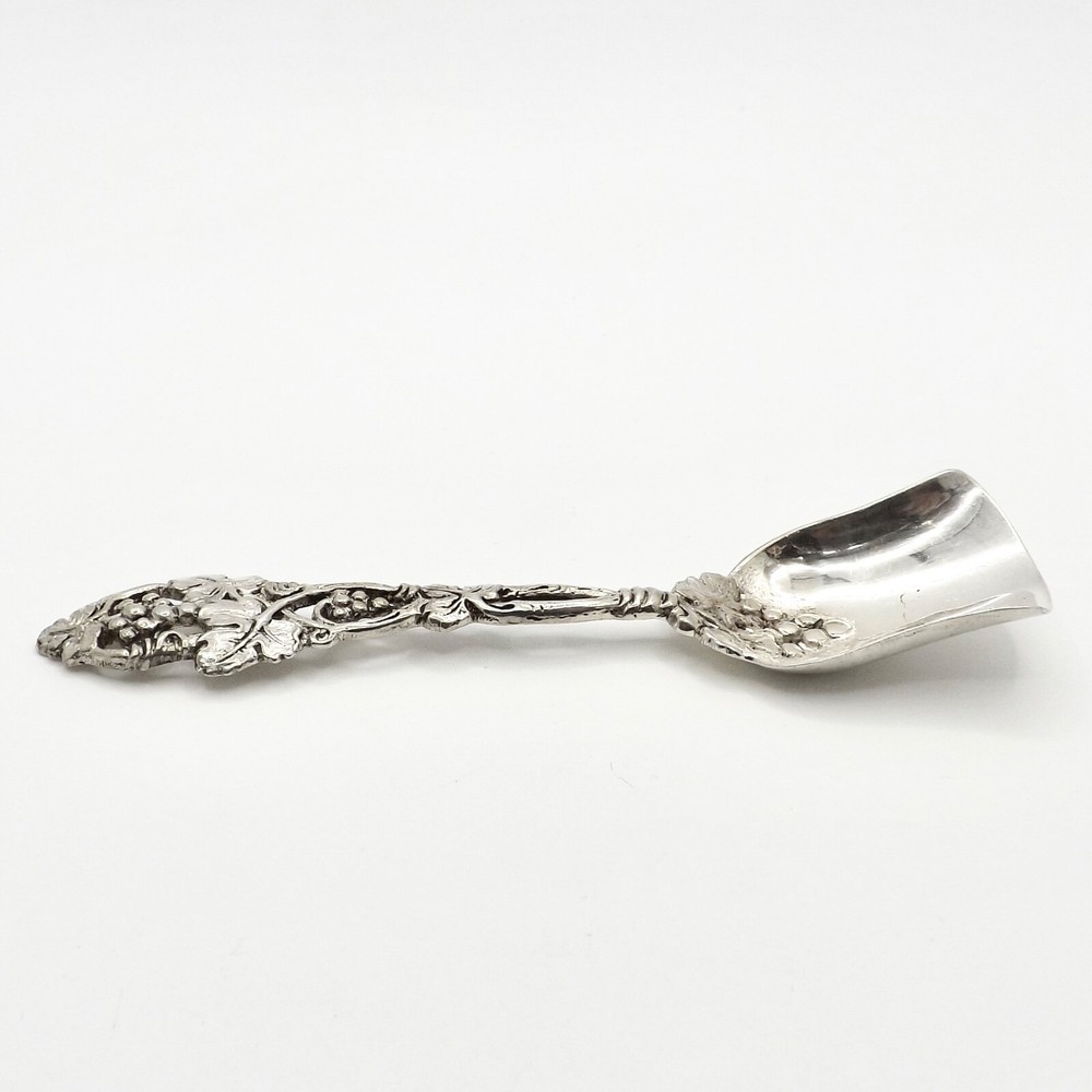 Antique German 800 Silver Grape Vine Sugar Scoop Spoon Shell