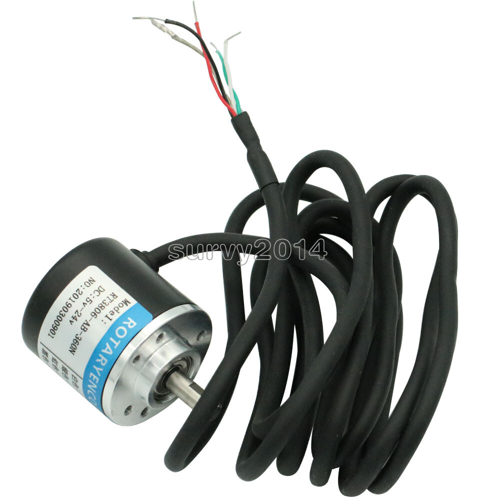 1PCS 360P/R Incremental Rotary Encoder AB phase encoder 6mm Shaft W coupling