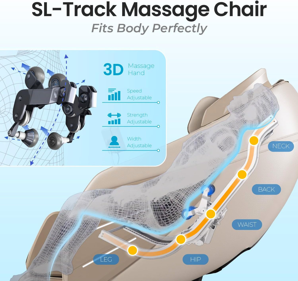 OS-3D Champ II Massage Chair | 3D SL-Track, Zero Gravity, Heating, Bluetooth