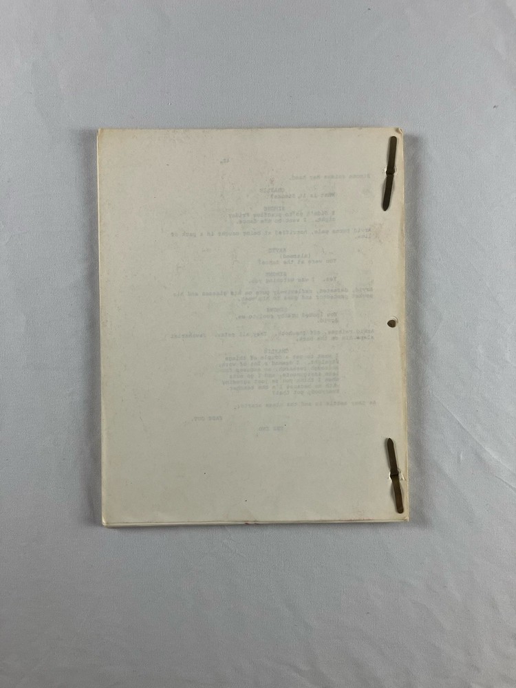 Original HEAD OF THE CLASS Pilot TV Script Revised Second Draft 1986