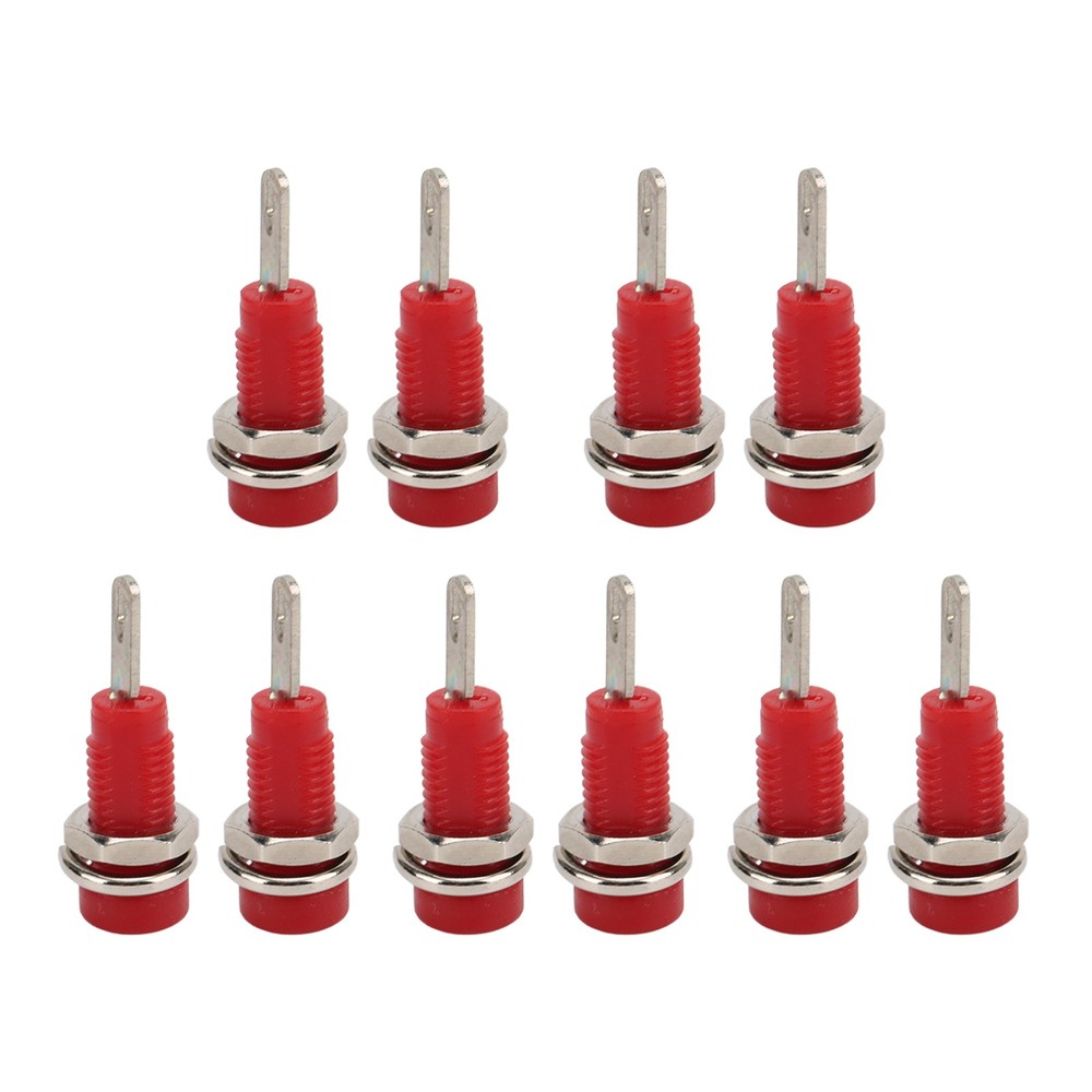 10Pcs 2mm Banana Jack Panel Socket High Transmission For Electronic Instrument