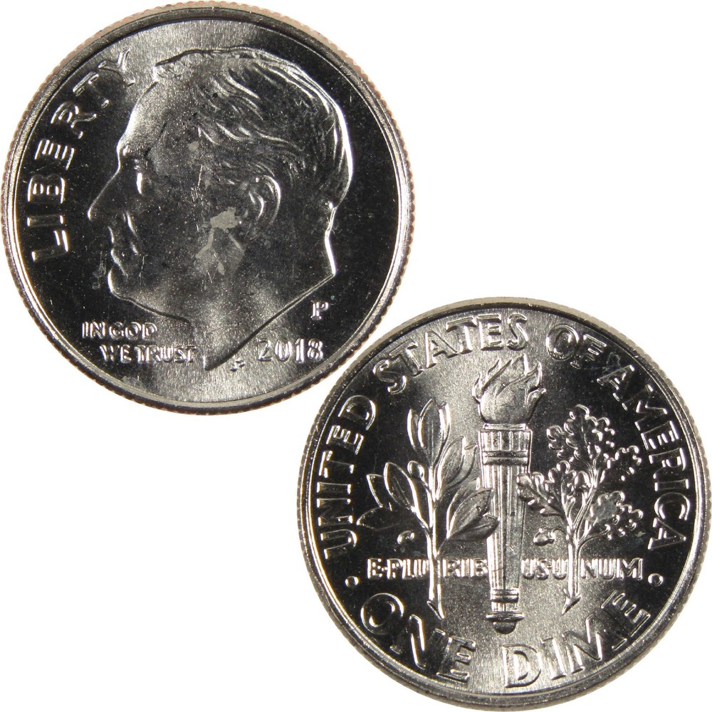 2018 P Roosevelt Dime Uncirculated Clad 10c Coin