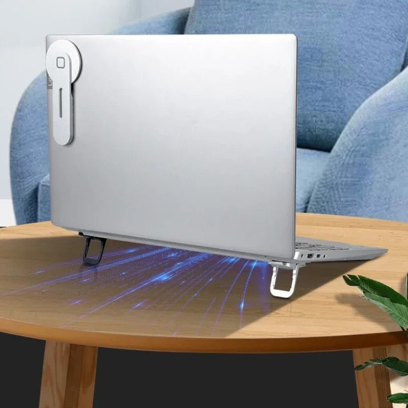 2PCS Mini Foldable Laptop Stand Portable Adjustable Self-Adhesive Notebook Riser