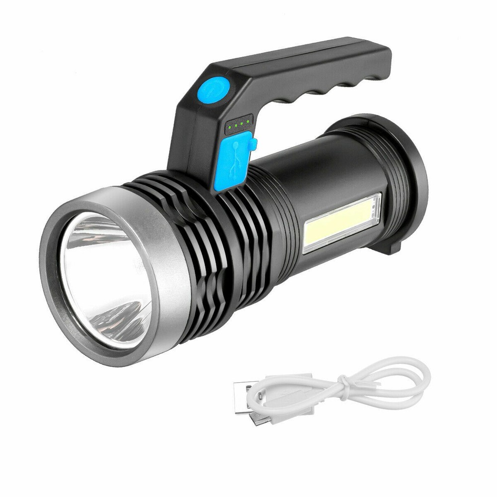 Super Bright LED Searchlight Portable Rechargeable Spotlight Handheld Flashlight