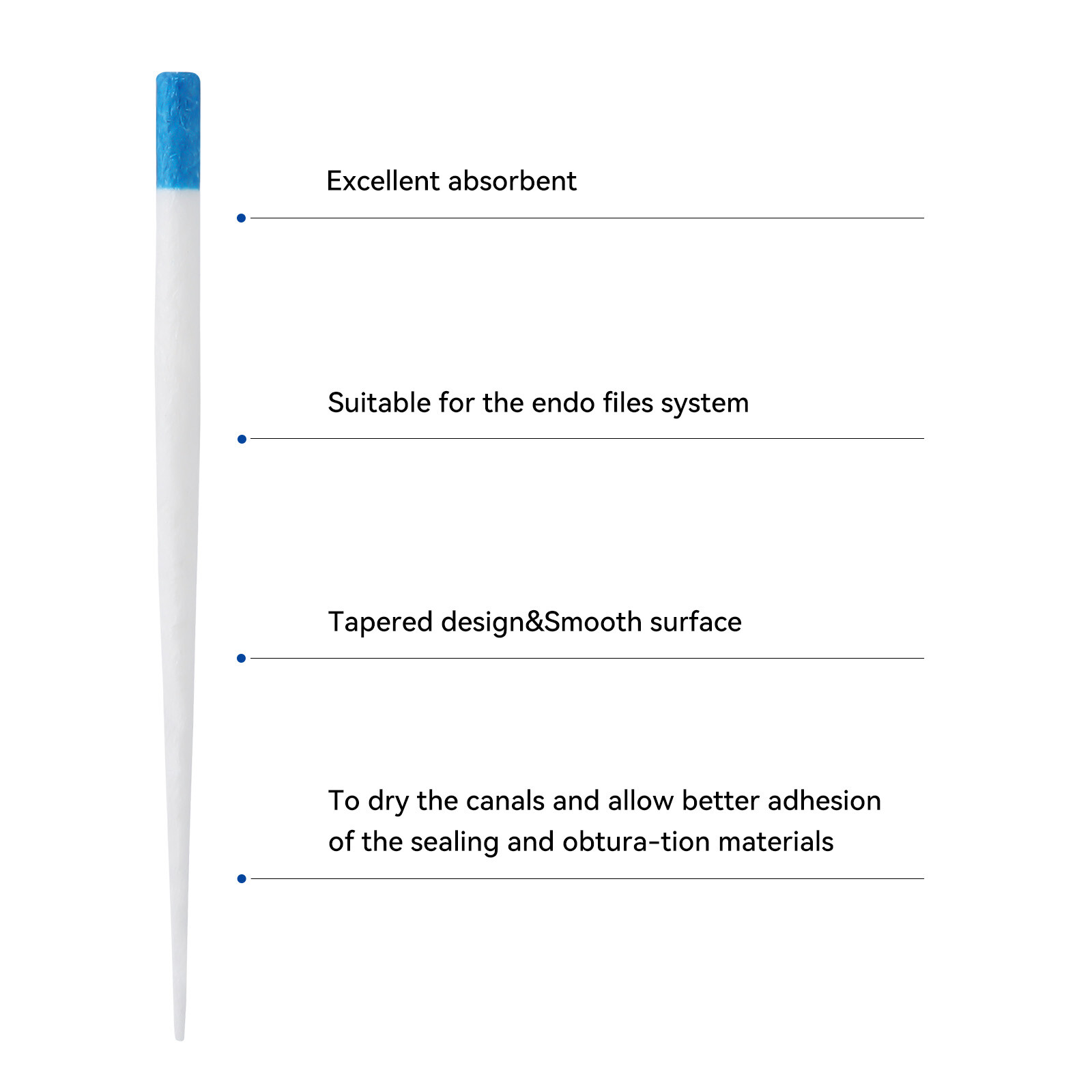 JMU Endo Absorbent Paper Points Taper 02/.04/.06 #15-40 Color Coded, Up to 1000s