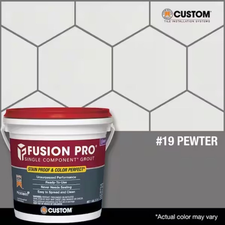 Fusion Pro Single Component Grout - PEWTER