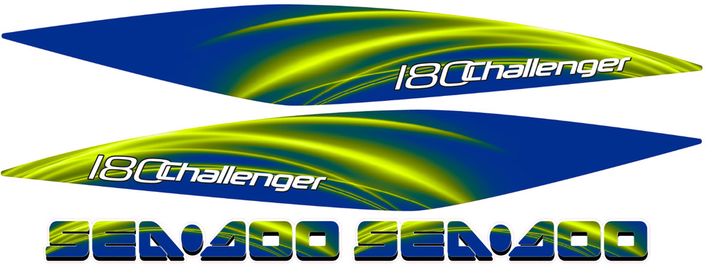 CHALLENGER 180 SEADOO Full Graphic Replacement Kit 2005 2010 Stripe Sticker