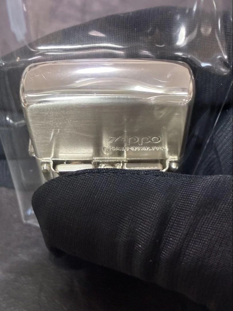 Zippo Timelight Dial White Silver One Sided Processing Lighter Regular Japan