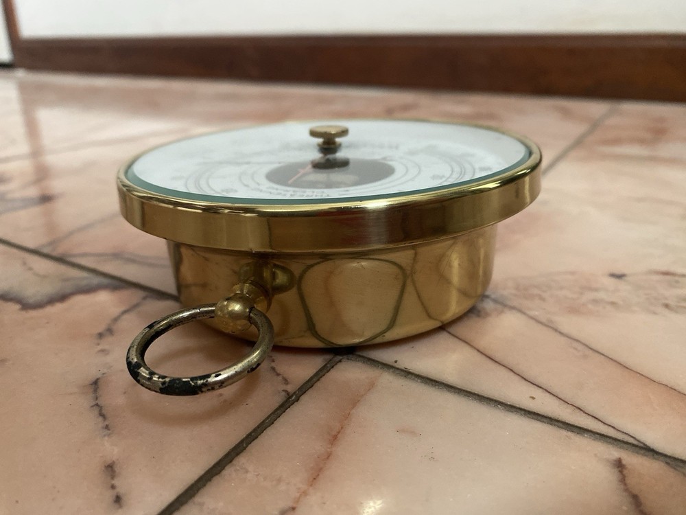Vintage Welch Brass Barometer