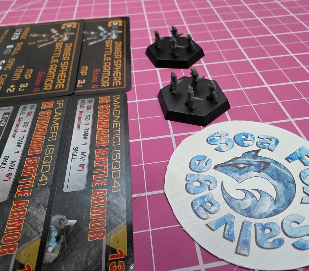BattleTech -- Inner Sphere Battle Armor x 2 + Cards