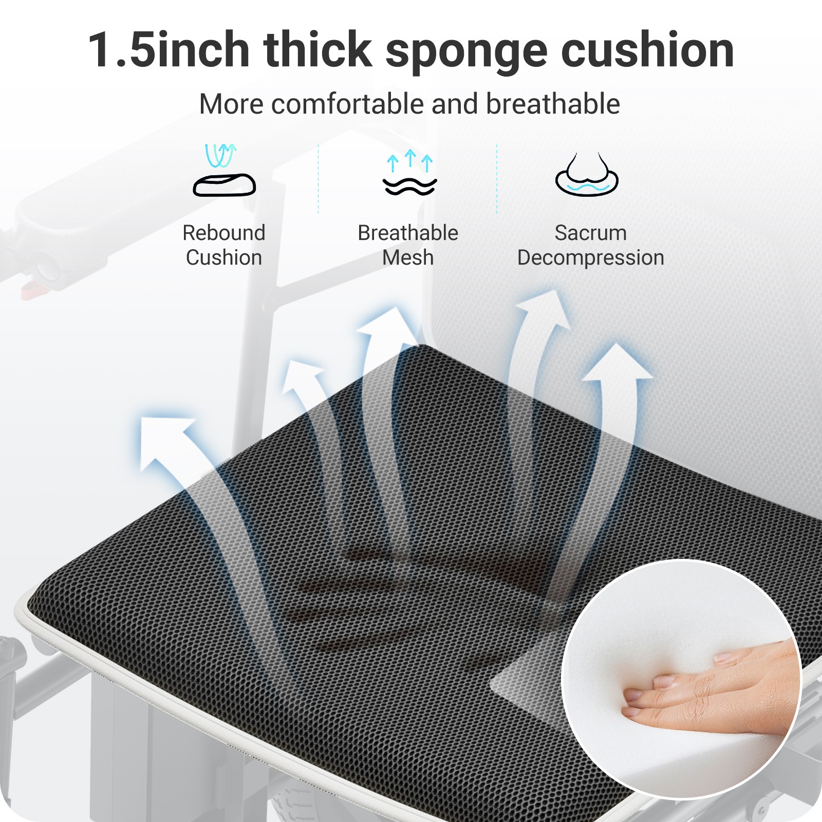 34.3lbs Ultra-Lightweight Electric Wheelchair 300lbs Capacity Foldable for Adult