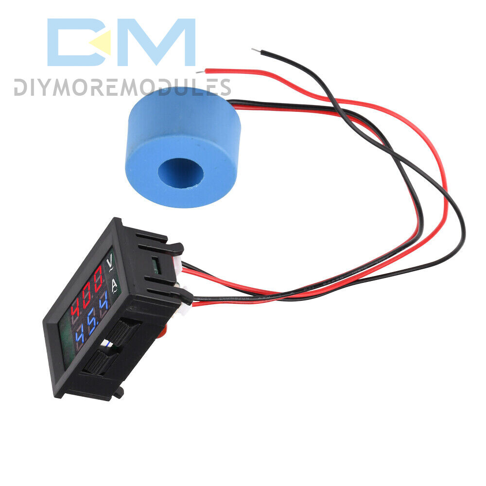 Voltmeter Current Voltage Amp Meter Hall Effect Sensor AC50-600V 10A/50A/100A