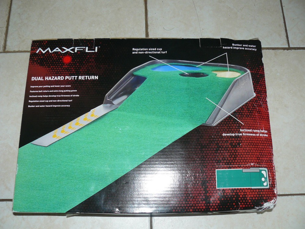 Maxfli Dual Hazard Putting System Gravity Feed with Ball Return 96" NEW