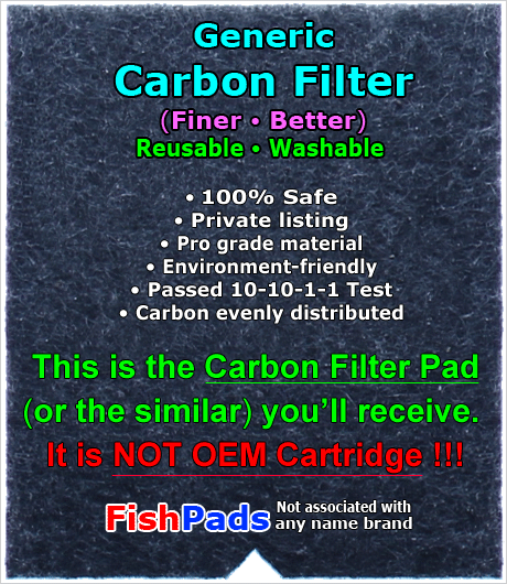 For Aqueon E Internal Power Filter Cartridge Extra Small XS Compatible CarbonPad