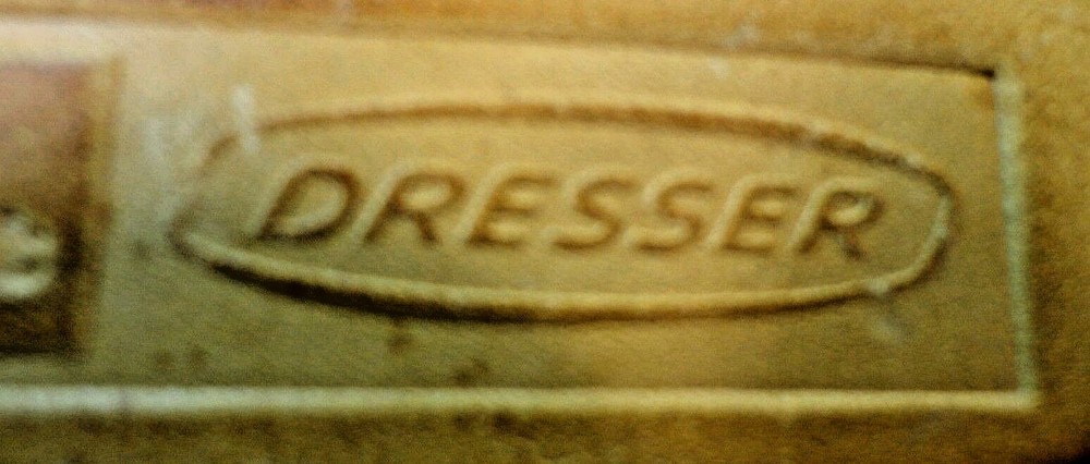 70's Dreeser Leather Belt Buckle Mining Equipment Defuncted