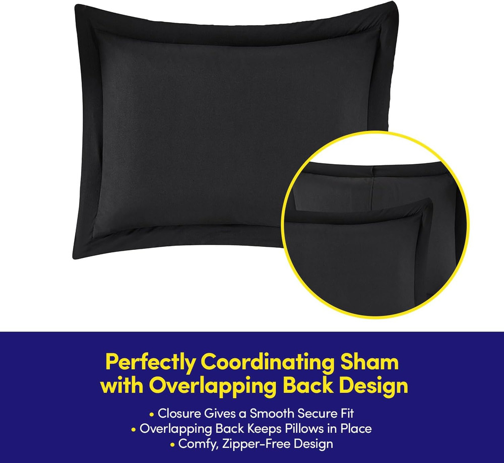 Twin Size Comforter Set Quilted Stripe Bedding Bundle – Comforter, Mattress Prot