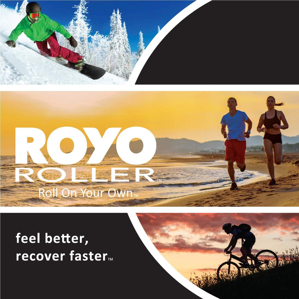 ROYO Foam Roller - 15 In. Adjustable Length, Medium Density Deep Tissue Massager