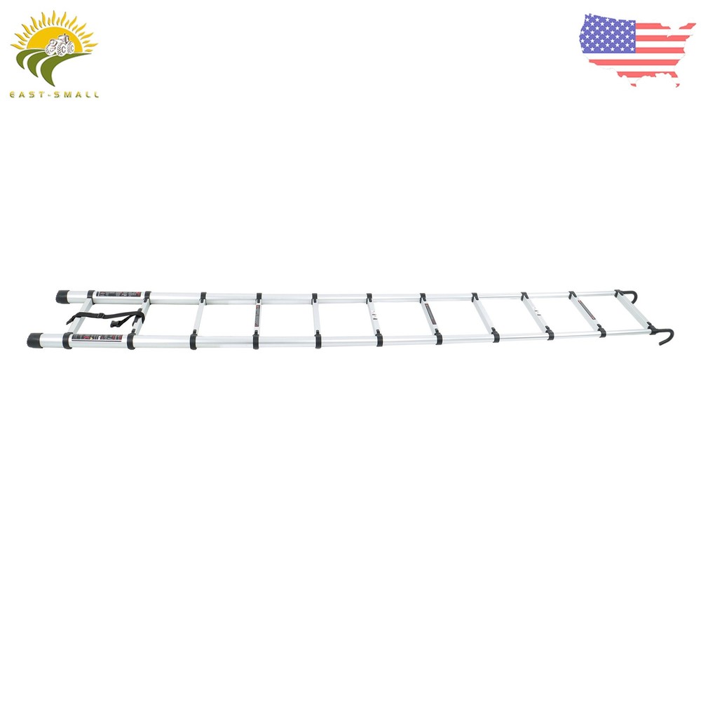 10.5 FT Multi Purpose Telescoping Ladder Folding Extension Step Ladder with Hook