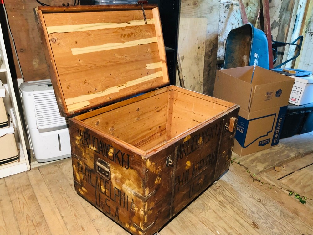 Vintage, historic steamer trunk