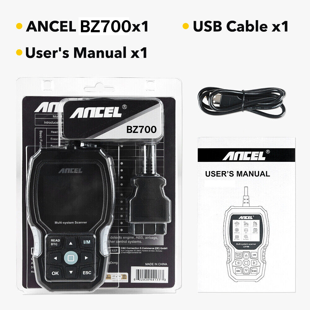 ANCEL BZ700 Full System Diagnostic for Mercedes Benz OBD2 Scanner Code Reader