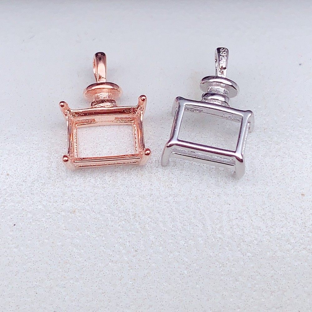 Silver 925 pendant empty setting, DIY blank setting YD78