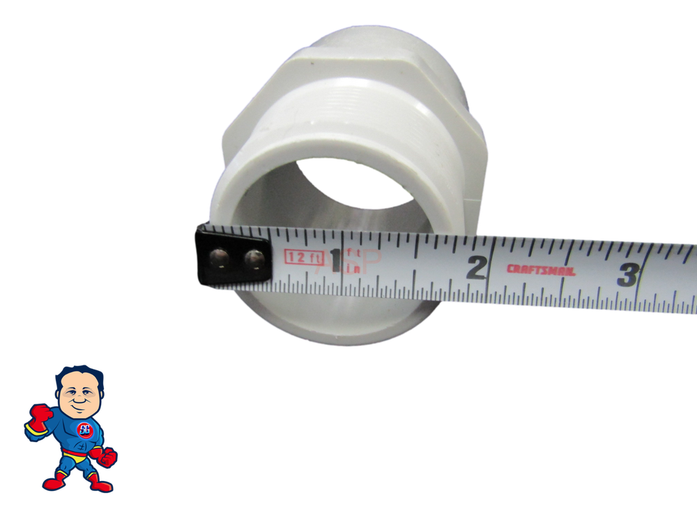 Adapter Fitting, 1 1/2" Slip x 1 1/2" Male Pipe Thread Pool Pump Fitting