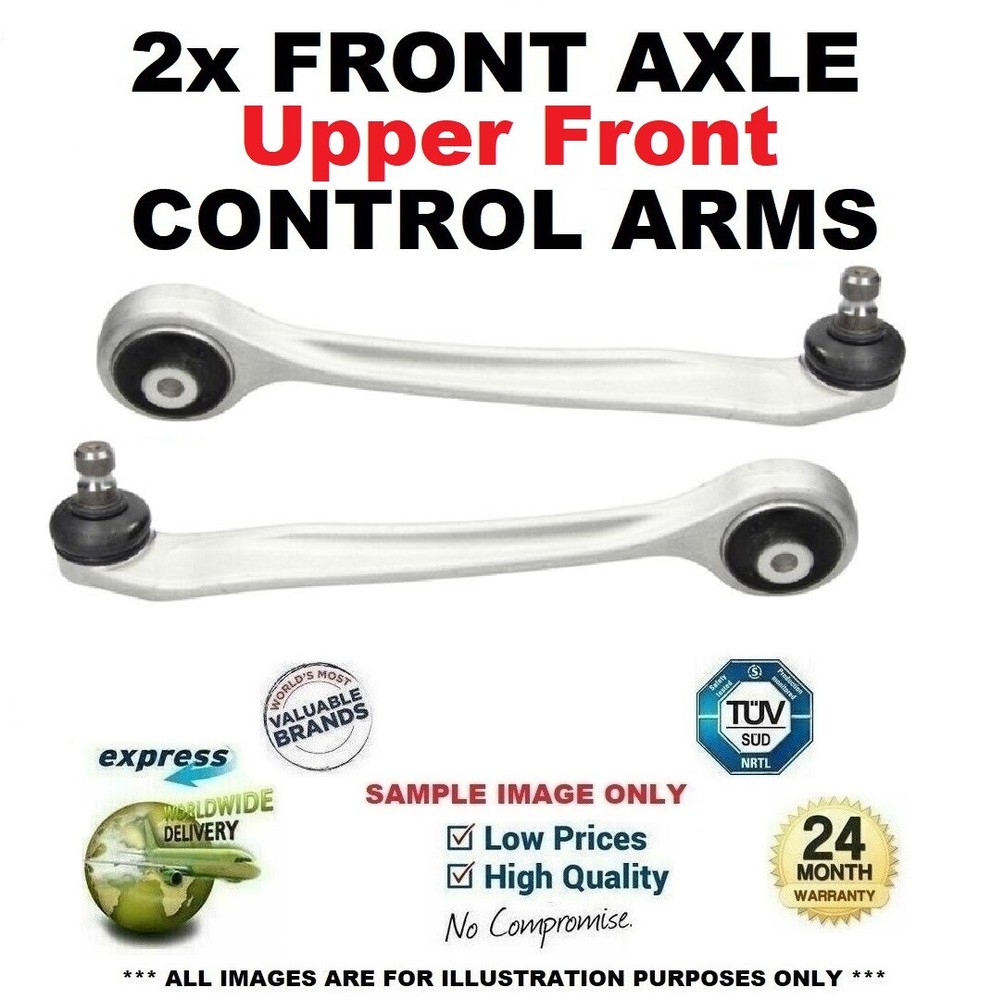 2x Front Axle Upper Front CONTROL ARMS for AUDI A4 Cabrio 3.0 2002-2005