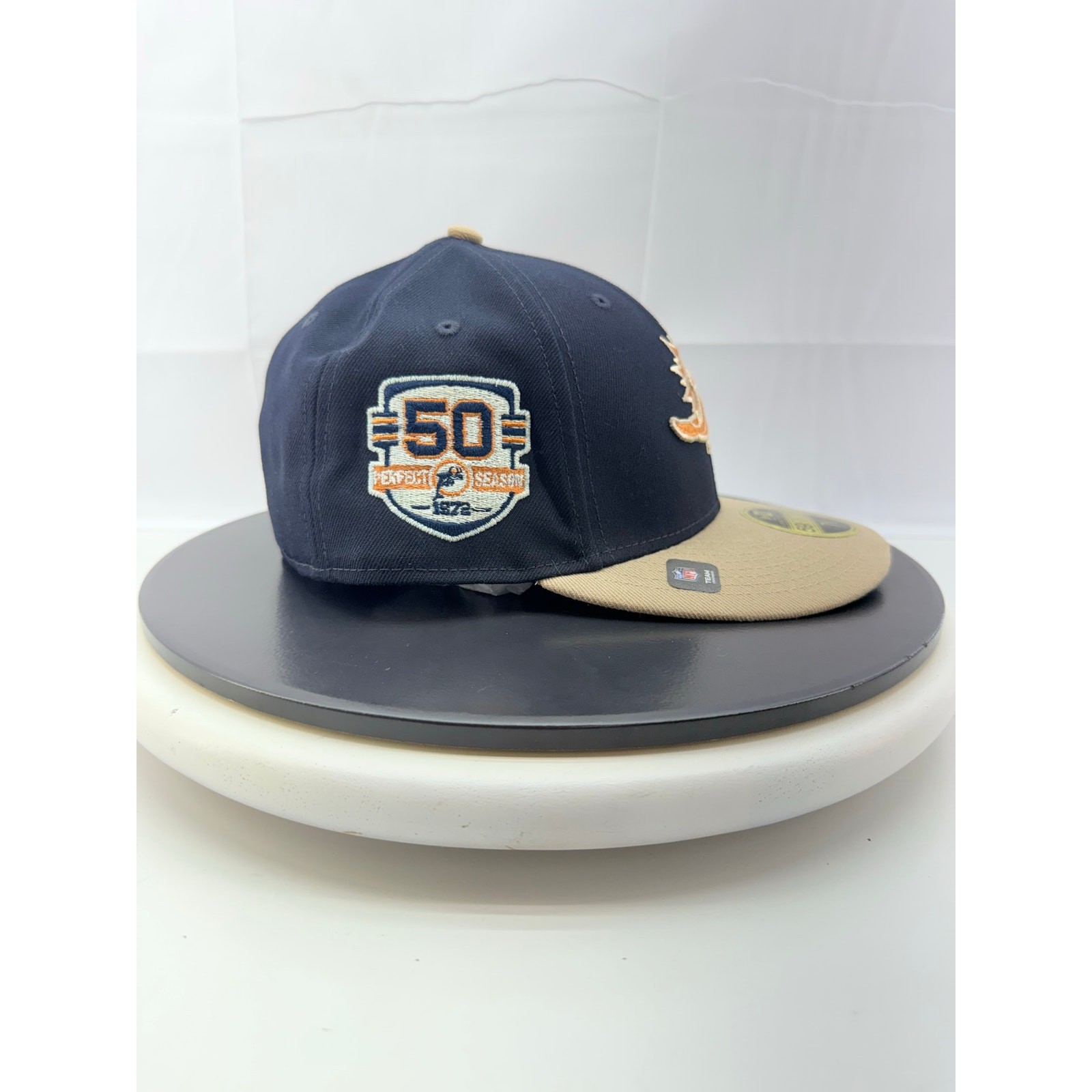 New Era Miami Dolphins 59FIFTY Low Profile Fitted Hat 7 3/8 NFL Perfect Season