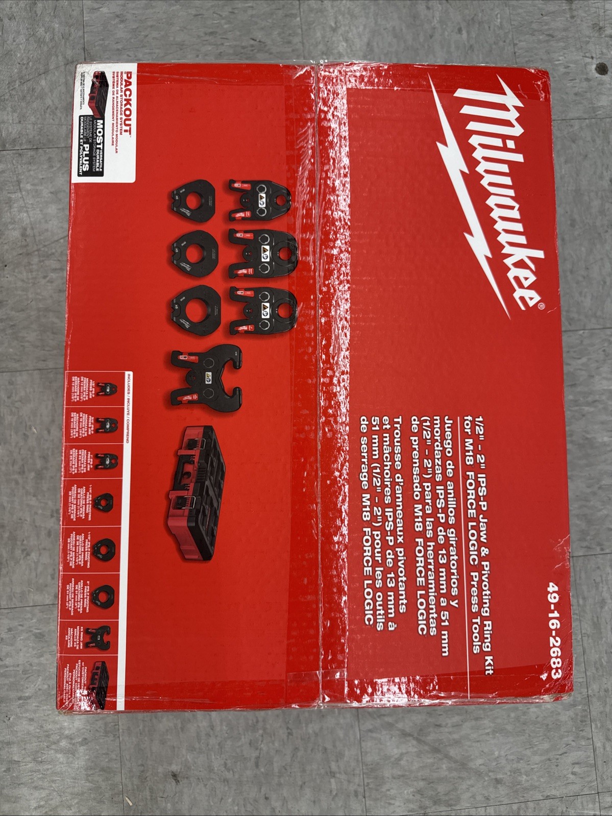 Milwaukee 49-16-2683 1/2 Inch- 2 Inch Ips-P Jaw And Pivoting Ring Kit Force Logi