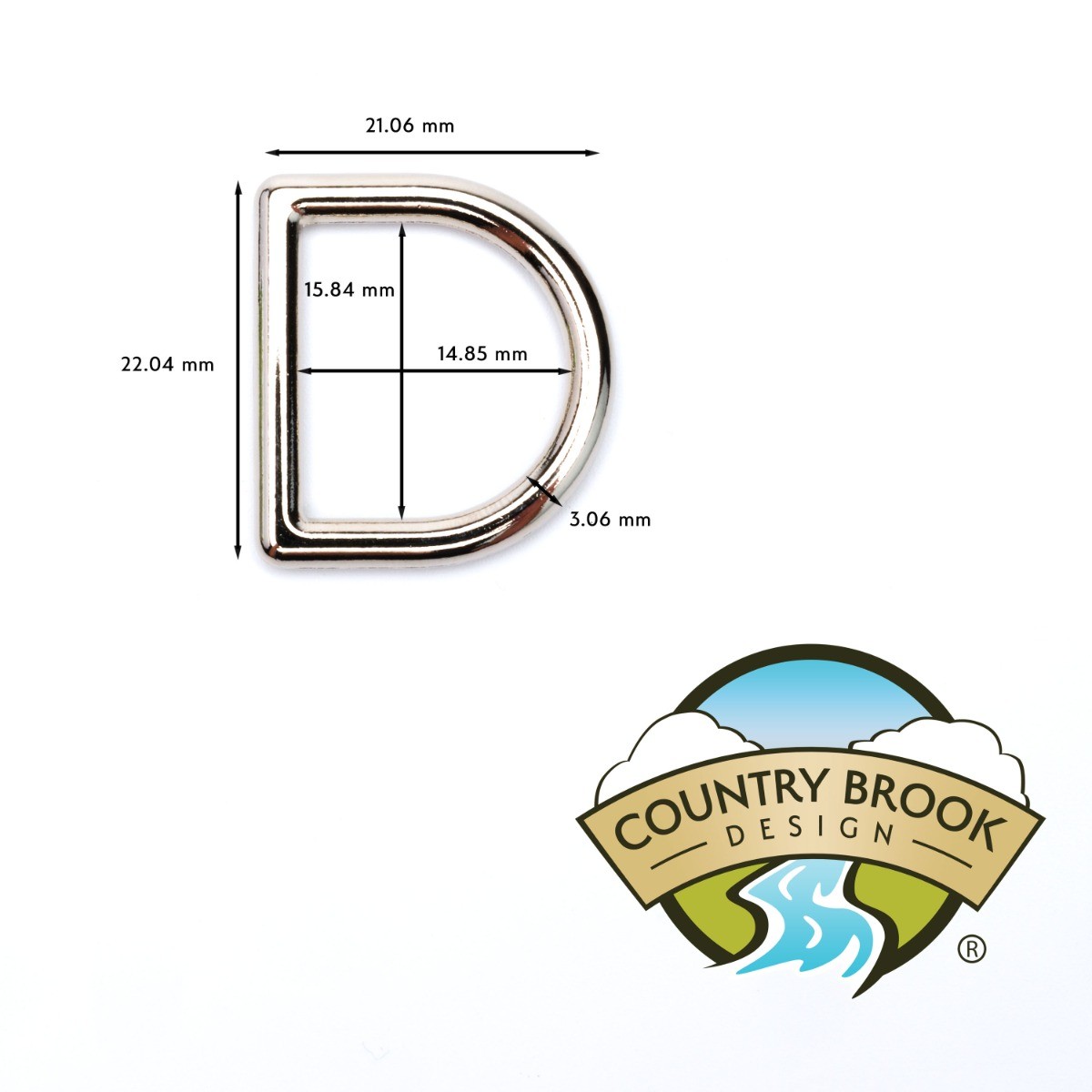 Country Brook Design® 5/8 Inch Die Cast Square Bottom D-Rings, 25 Pack